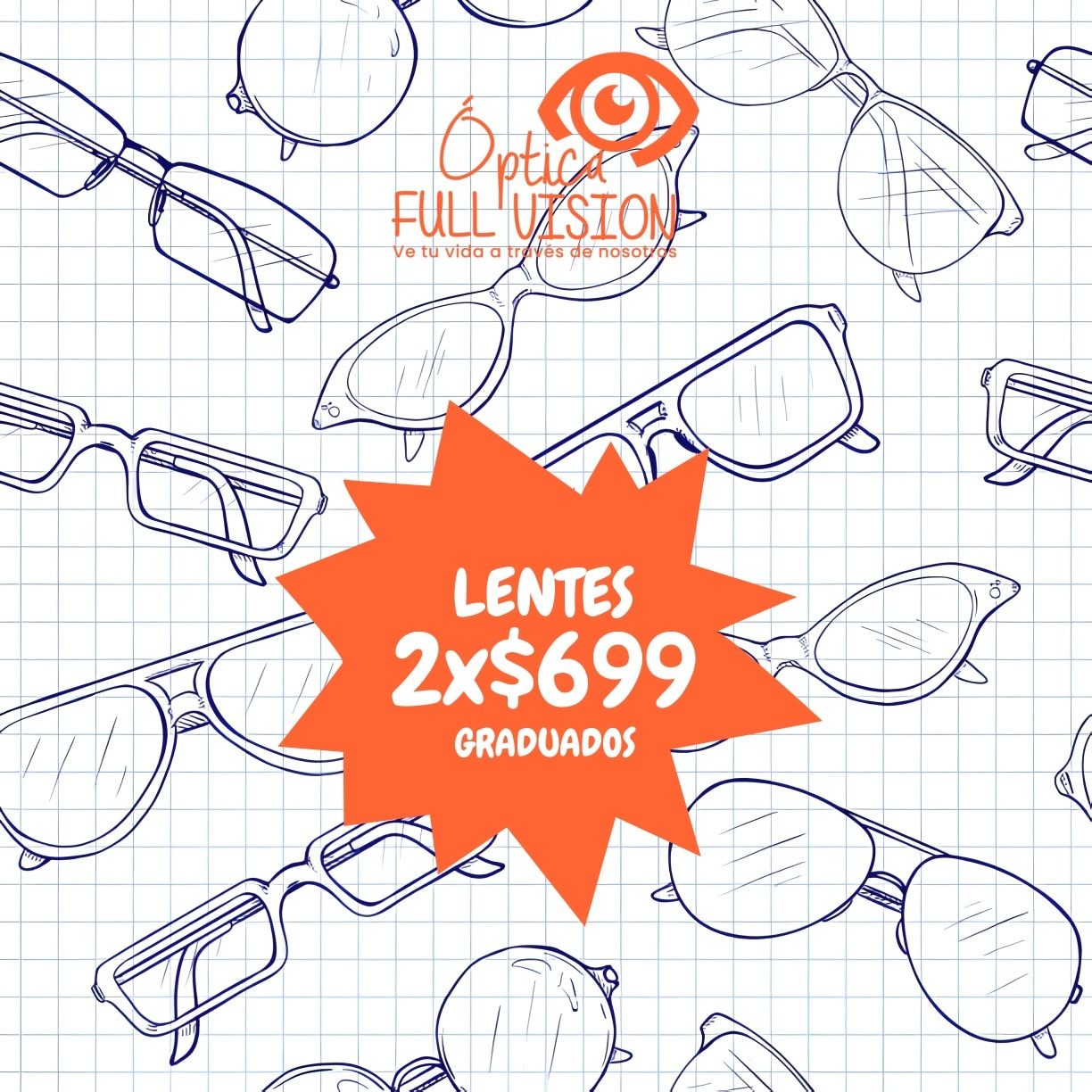 Promoción de dos lentes graduados por 699 pesos